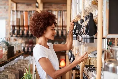 A lady in a shop