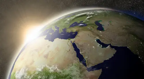 Earth and sun