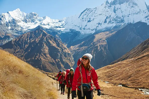 Hikers in the mountains